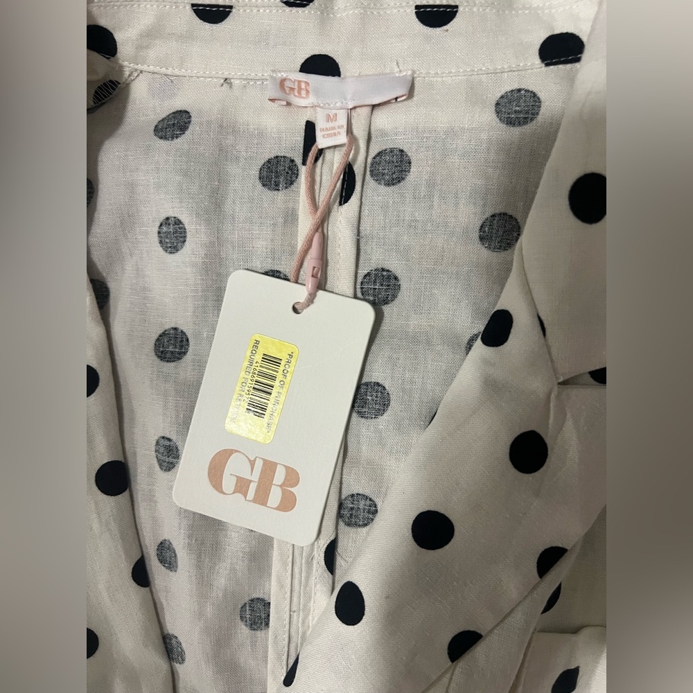 G B Black and White Polka Dot blazer - Picture 2 of 6